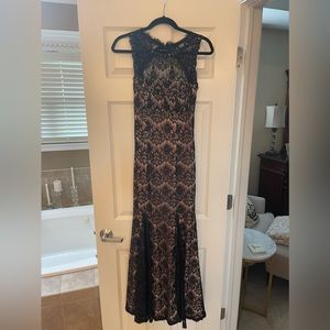 Black lacy full length dress